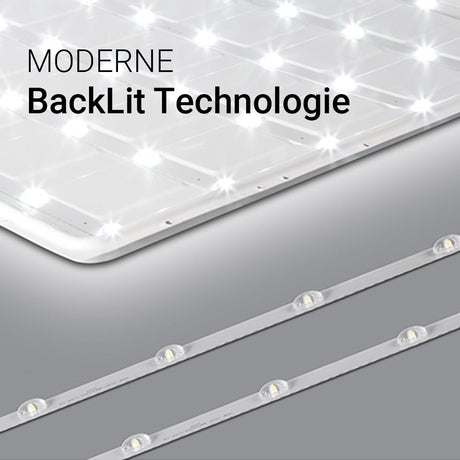 6er Pack LED-Panels, 62x62 cm, inkl Aufbaurahmen, UGR19, 4000 K, 36 W, 3600 lm, Back-Lit, inkl Netzteilen.