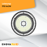 3er-Pack LED-Hallenstrahler, mit Bewegungsmelder, Leistung einstellbar, 100/150/200W, 4000 K (neutralweiß), 17000-34000 lm, IP65, 0-10V dimmbar.
