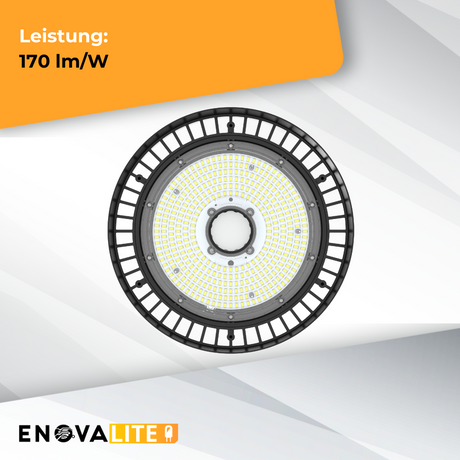3er-Pack LED-Hallenstrahler, mit Bewegungsmelder, Leistung einstellbar, 100/150/200W, 4000 K (neutralweiß), 17000-34000 lm, IP65, 0-10V dimmbar.