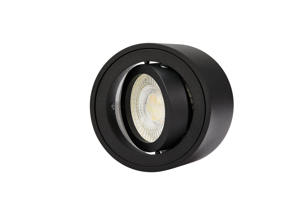 LED Aufbauspot, 7 W, 670 lm, 3CCT, dimmbar, schwenkbar, Aluminium, schwarz