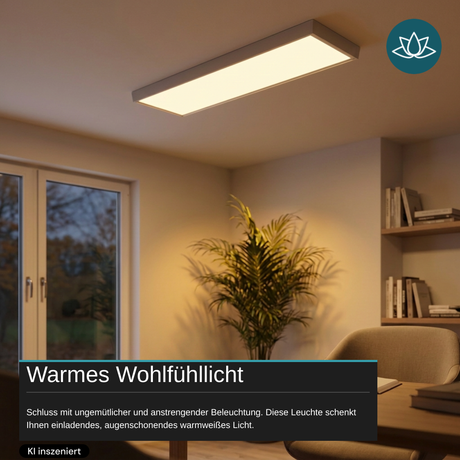 LED Panel, mit Montagerahmen, 120x30, 36W, 3600lm, 3000K, inkl Netzteil