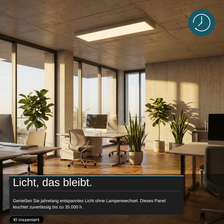 LED Panel, mit Montagerahmen, 120x30, 36W, 3600lm, 3000K, inkl Netzteil