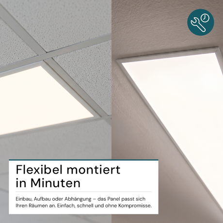 2er Pack LED BackLit Panel, 120x30 cm, CRI98, 40W, 4000lm, 4000K.