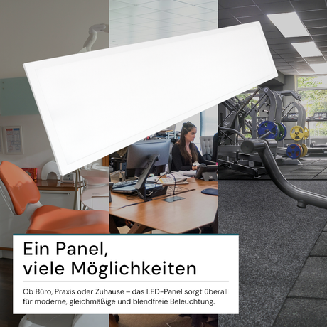 2er Pack LED BackLit Panel, 120x30 cm, CRI98, 40W, 4000lm, 4000K.