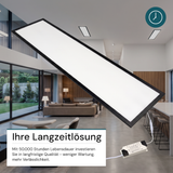 LED-Panel, Backlit, 120x30 cm, schwarz, 36W, 3600lm, 4000K.