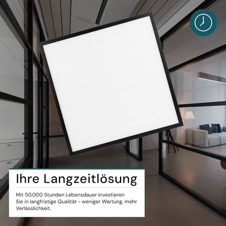 LED BackLit Panel, 62x62 cm, schwarz, 36W, 3600lm, 4000K, ECO Line.