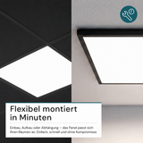 LED BackLit Panel, 62x62 cm, schwarz, 36W, 3600lm, 4000K, ECO Line.