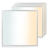 4er Pack LED-Panel mit Farbtemperaturwechsel CCT, 3000-6000 K, 62x62 cm, Back-lit, 36W, 3600 lm