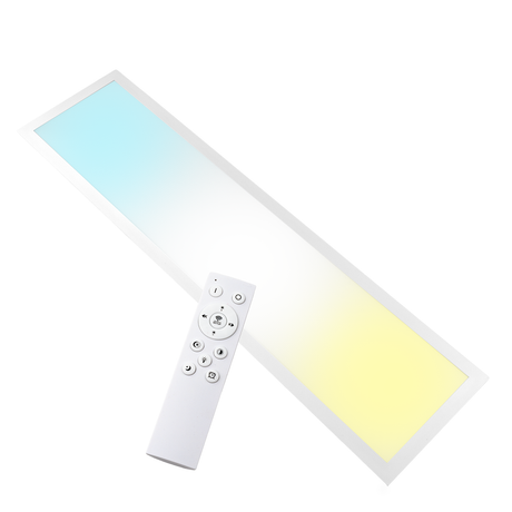 LUXULA LITEQ 100, LED-Panel mit Fernbedienung, 100×25 cm, weiß, 40 W, 4400 lm, UGR<19, Helligkeit und Lichtfarbe einstellbar