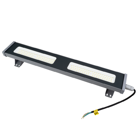 2er Pack LED-Hallenleuchte, linear, 100 W, 12400 lm, 5000 K (neutralweiß), IP65, grau