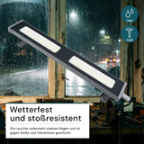 2er Pack LED-Hallenleuchte, linear, 100 W, 12400 lm, 5000 K (neutralweiß), IP65, grau