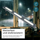 2er Pack LED-Hallenleuchte, linear, 150 W, 18700 lm, 5000 K (neutralweiß), IP65, grau