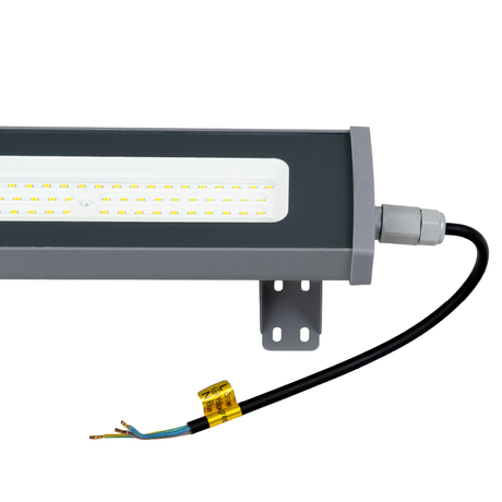 LED-Hallenleuchte, linear, 50 W, 6200 lm, 5000 K (neutralweiß), IP65, grau