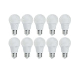 10er Pack LED Leuchtmittel E27, A60, 9W, 835lm, 2700K warmweiß.