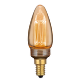 LED Filament Leuchtmittel, Vintage Dekoleuchte, Kerze C35, E14, 2.3W, 65lm, 1800K, dimmbar