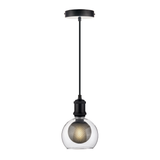 LED Filament Leuchtmittel BUBBLE MESH, inkl schwarzer E27-Fassung mit Textilkabel, 1,5m,  4W, 470lm, 2700K, dimmbar.