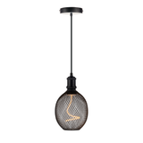 LED Filament Leuchtmittel Vintage MESH, inkl schwarzer E27-Fassung mit Textilkabel 1,5m, 4.9W, 200lm, 1800K, dimmbar.
