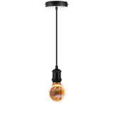 LED Filament Leuchtmittel CIRCLE Amber, inkl schwarzer E27-Fassung mit Textilkabel 1,5m, 4W, 200lm, 1800K, dimmbar.