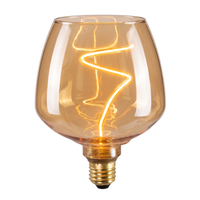 LED Filament Leuchtmittel, Bulbous, BN9, E27, 4W, 200lm, 1800K, dimmbar.