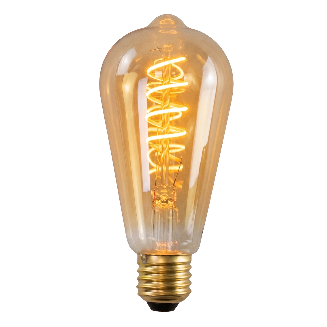 LED Filament Leuchtmittel, SPIRAL, ST64, E27, 4 W, 265 lm, 2200K, dimmbar.