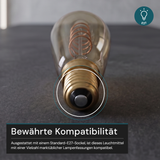 LED Filament Leuchtmittel, SPIRAL, ST64, E27, 4 W, 265 lm, 2200K, dimmbar.