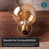 LED Filament Leuchtmittel, BULB, G125, E27, 4 W, 265 lm, 2200K, dimmbar.