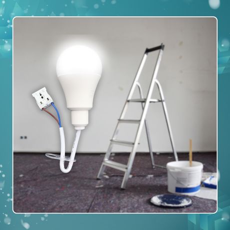 12er Set LED Renovierungslampe, 11W, 1150lm, 4000K, mit Kabel und Klemme.