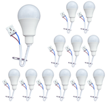 12er Set LED Renovierungslampe, 11W, 1150lm, 4000K, mit Kabel und Klemme.