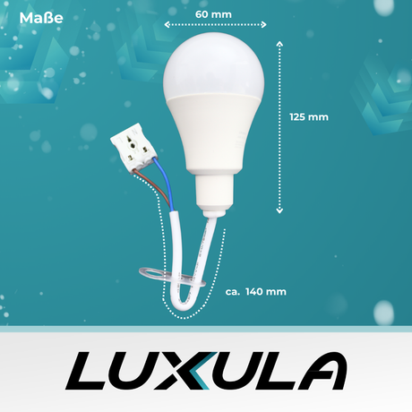 6er Set LED Renovierungslampe, 11W, 1150lm, 4000K, mit Kabel und Klemme.