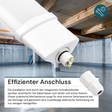 5er Set LED Feuchtraumleuchte, 36W, 3250lm, 4000K, 1200mm, IP65, mit Quick Connector