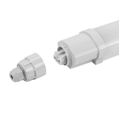 LED Feuchtraumleuchte SLIM, 60 cm, 18 W, 2160 lm, 4000 K (neutralweiß), IP65, IK06, durchschleifbar, mit Quick Connector.