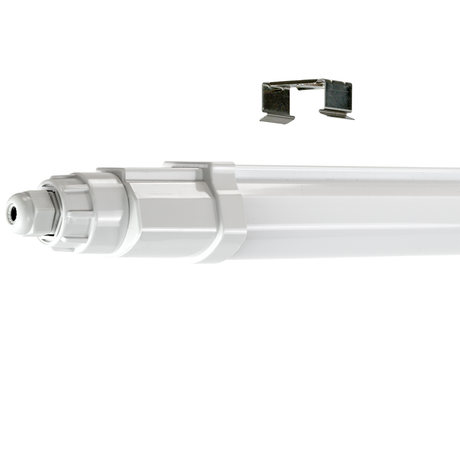 2er-Pack LED Feuchtraumleuchte SLIM, 120 cm, 36 W, 4320 lm, 4000 K (neutralweiß), IP65, IK06, durchschleifbar, mit Quick Connector.