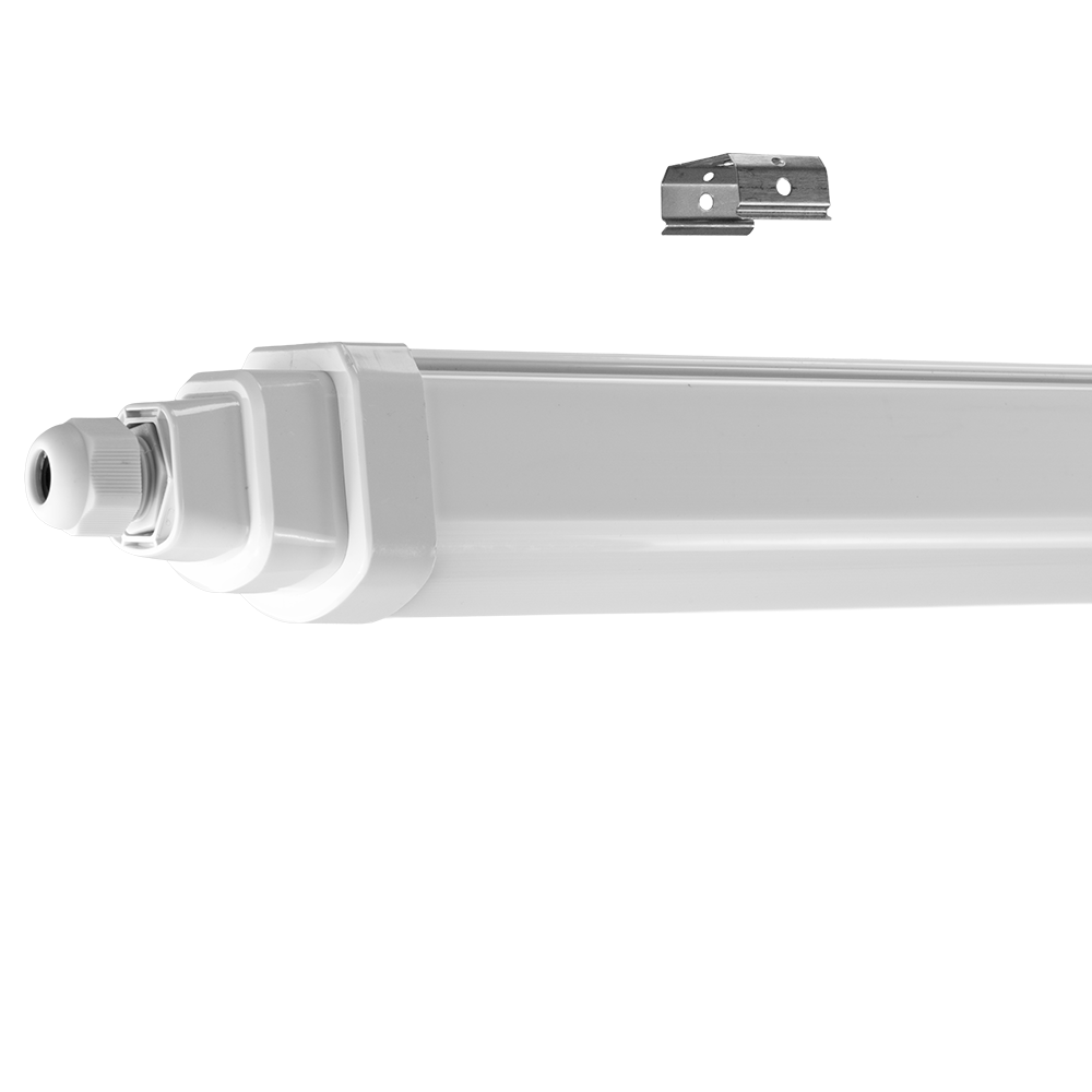 LED Feuchtraumleuchte, 60 cm, 18 W, 2160 lm, 4000 K (neutralweiß), IP65, IK06, durchschleifbar, mit Quick Connector.