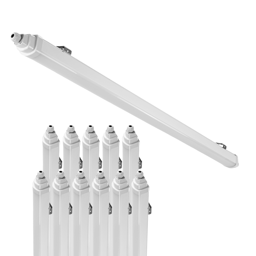 LED Feuchtraumleuchte, 120 cm, 36 W, 4320 lm, 4000 K (neutralweiß), IP65, IK06, durchschleifbar, mit Quick Connector