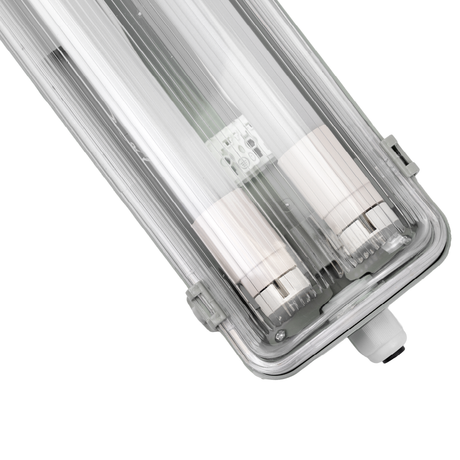 2er Pack LED Wannenleuchte 120cm, inkl 2x18W LED-Röhren T8, 4000K, IP65, IK08