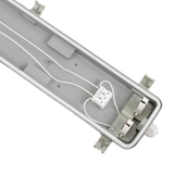 LED Wannenleuchte Gehäuse für 2x LED-Röhren T8, 120cm, IP65, IK08