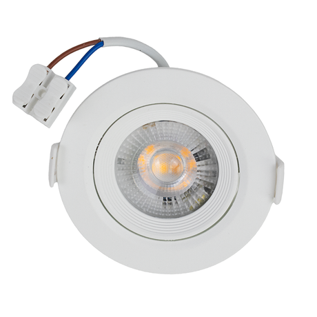 LED Downlight, schwenkbar, in Weiß, 5 W, 450 lm, 3000 K (warmweiß), 38°, Einbaustrahler