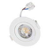 LED Downlight, schwenkbar, in Weiß, 7 W, 600 lm, 3000 K (warmweiß), 38°, Einbaustrahler