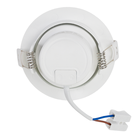 LED Downlight, schwenkbar, in Weiß, 5 W, 450 lm, 3000 K (warmweiß), 38°, Einbaustrahler