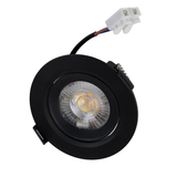 LED CCT Downlight, dimmbar, schwenkbar, in Schwarz, 5 W, 450 lm, 3000 - 6500 K (einstellbar), 38°, Einbaustrahler