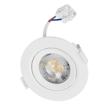 LED CCT Downlight, dimmbar, schwenkbar, in Weiß, 7 W, 600 lm, 3000 - 6500 K (einstellbar), 38°, Einbaustrahler