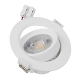 LED CCT Downlight, dimmbar, schwenkbar, in Weiß, 7 W, 600 lm, 3000 - 6500 K (einstellbar), 38°, Einbaustrahler