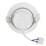 LED CCT Downlight, dimmbar, schwenkbar, in Weiß, 7 W, 600 lm, 3000 - 6500 K (einstellbar), 38°, Einbaustrahler