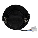 LED CCT Downlight, dimmbar, schwenkbar, in Schwarz, 7 W, 600 lm, 3000 - 6500 K (einstellbar), 38°, Einbaustrahler