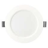 LED Einbauleuchte in Weiß, 6 W, 230 V, IP44-geschützt, 600 lm, Lichtfarbe einstellbar, Ø117x25 mm, Einbaustrahler mit Diffusor, Badezimmer Deckenleuchte