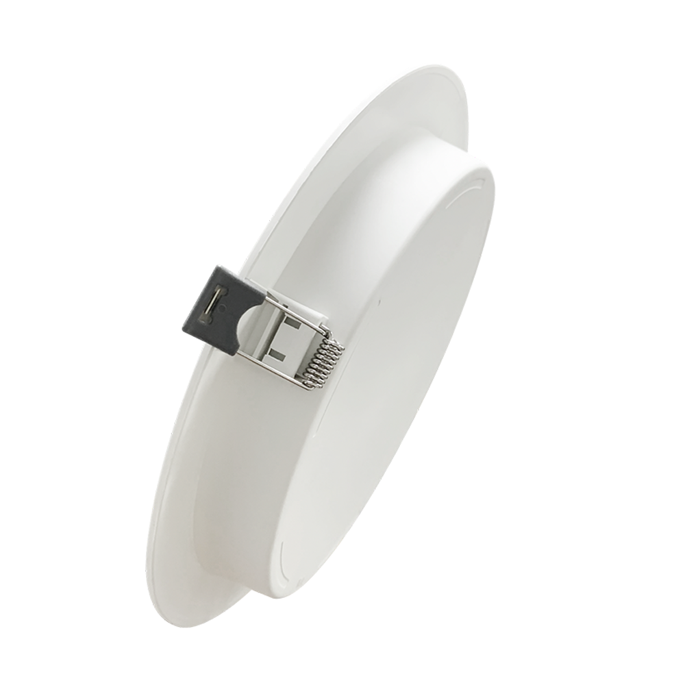 LED Einbauleuchte in Weiß, 18 W, 230 V, IP44-geschützt, 1800 lm, Lichtfarbe einstellbar, Ø221x27 mm, Einbaustrahler mit Diffusor, Badezimmer Deckenleuchte