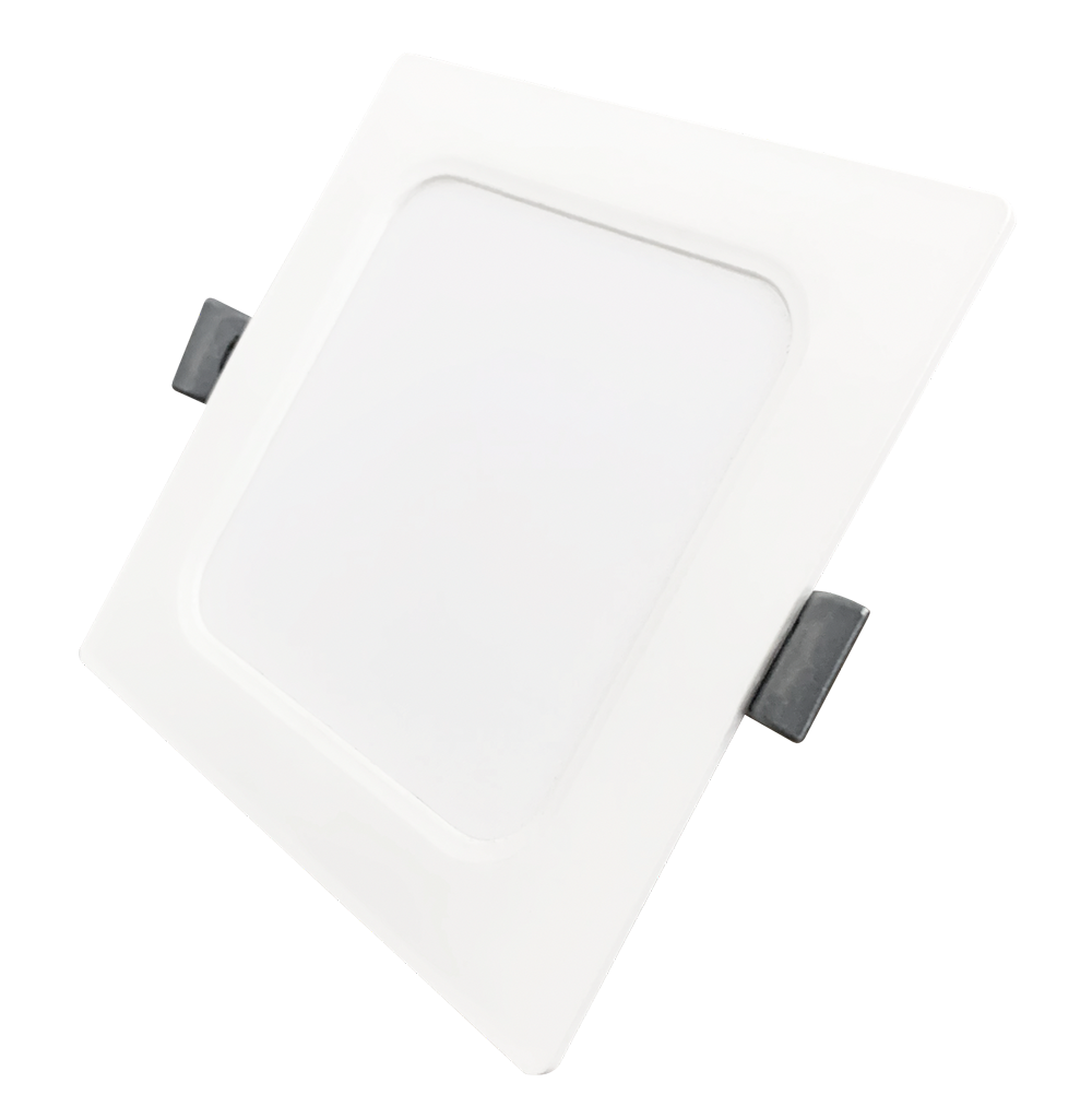 LED Einbauleuchte in Weiß, 6 W, 230 V, IP44-geschützt, 600 lm, Lichtfarbe einstellbar, 119x26 mm, Einbaustrahler mit Diffusor, Badezimmer Deckenleuchte