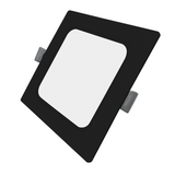 LED Einbauleuchte in Schwarz, 18 W, 230 V, IP44-geschützt, 1800 lm, Lichtfarbe einstellbar, 220x26 mm, Einbaustrahler mit Diffusor, Badezimmer Deckenleuchte