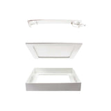 LED CCT Aufbauleuchte, 6W, 525 lm, 122x35mm, 3000-4000-6000K einstellbar, mit Diffusor, eckig.
