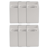 6er Set Aufbauspot für GU10- /MR16-Leuchtmittel, eckig, 45° schwenkbar, weiß.